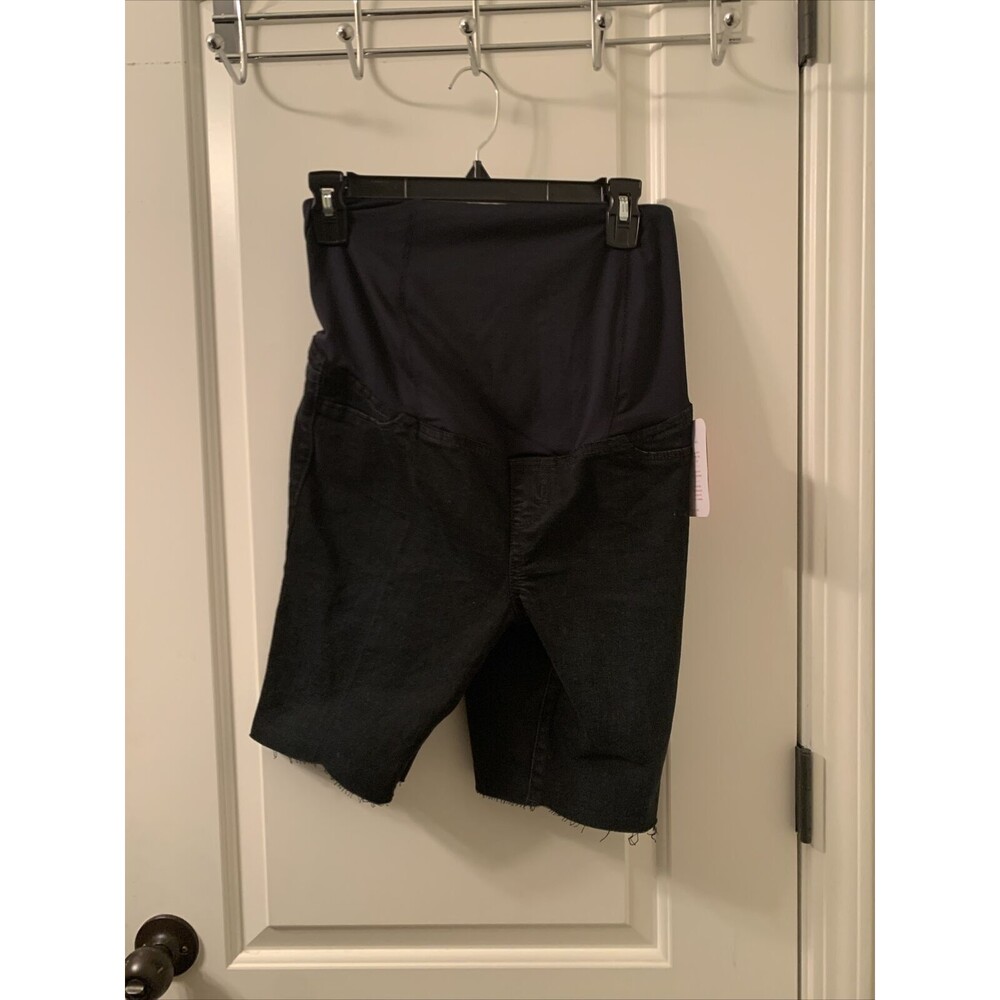 Isabel & Ingrid Maternity Women's Black Denim Bermuda Shorts Choose Your Size